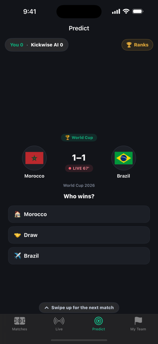 Predict vs the AI